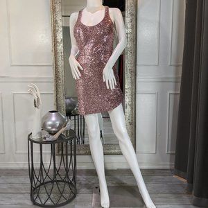 Rose Gold Short Cocktail Homecoming Formal Dress